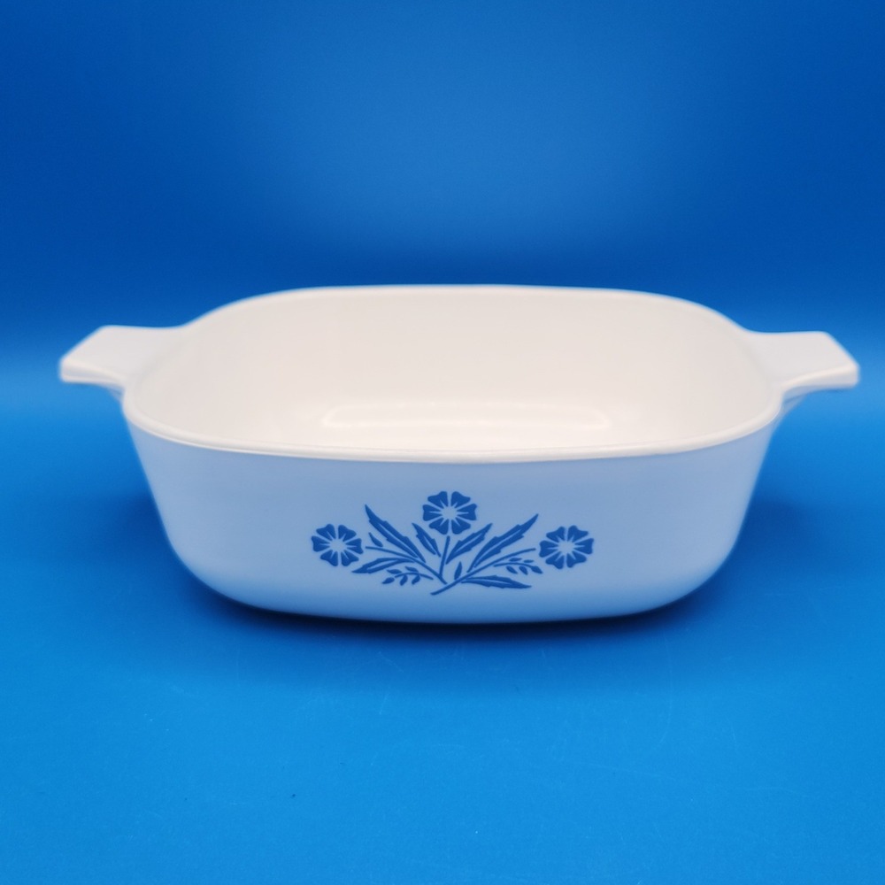 Vintage 1959 Corning Ware Blue Cornflower 1 Quart Casserole Dish C-31